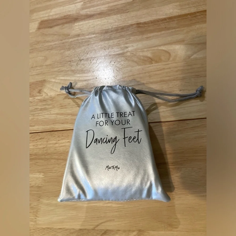 Miss to Mrs dancing slippers for the bride. New & never worn